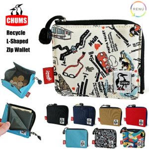 CHUMS チャムス リサイクルエルシェイプトジップウォレット L字 財布 小銭入れ お札入れ CH60-3757 ゆうパケット4点まで送料無料
